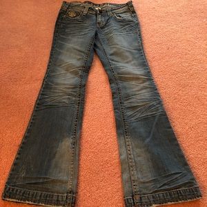 Industrial cotton embellished jeans 7